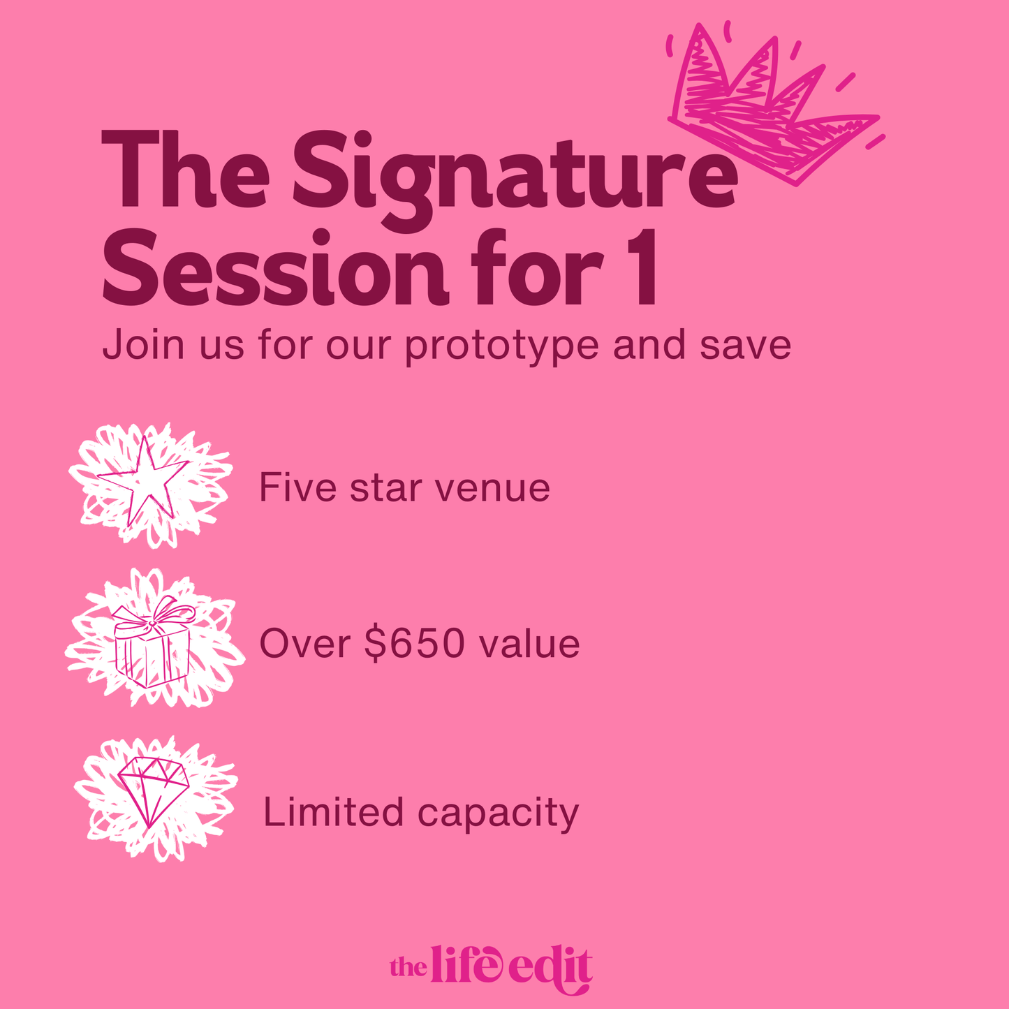 Full day signature session